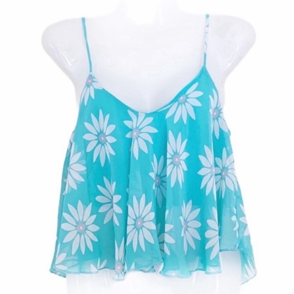 Sugarmint Daisy Print Sleeveless Top